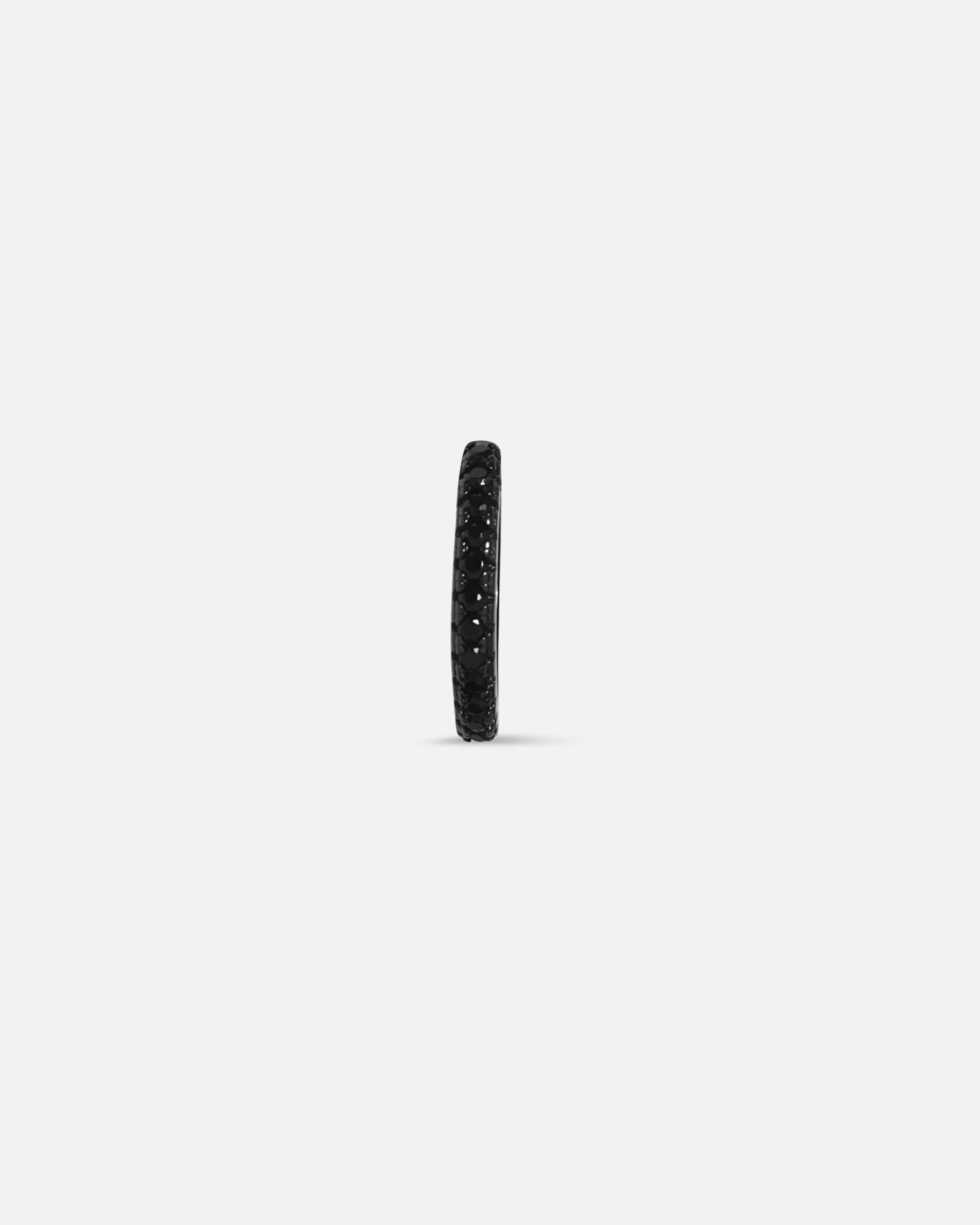 Statement Black Zircons Edition Hop Earrings For Men's - Image 3
