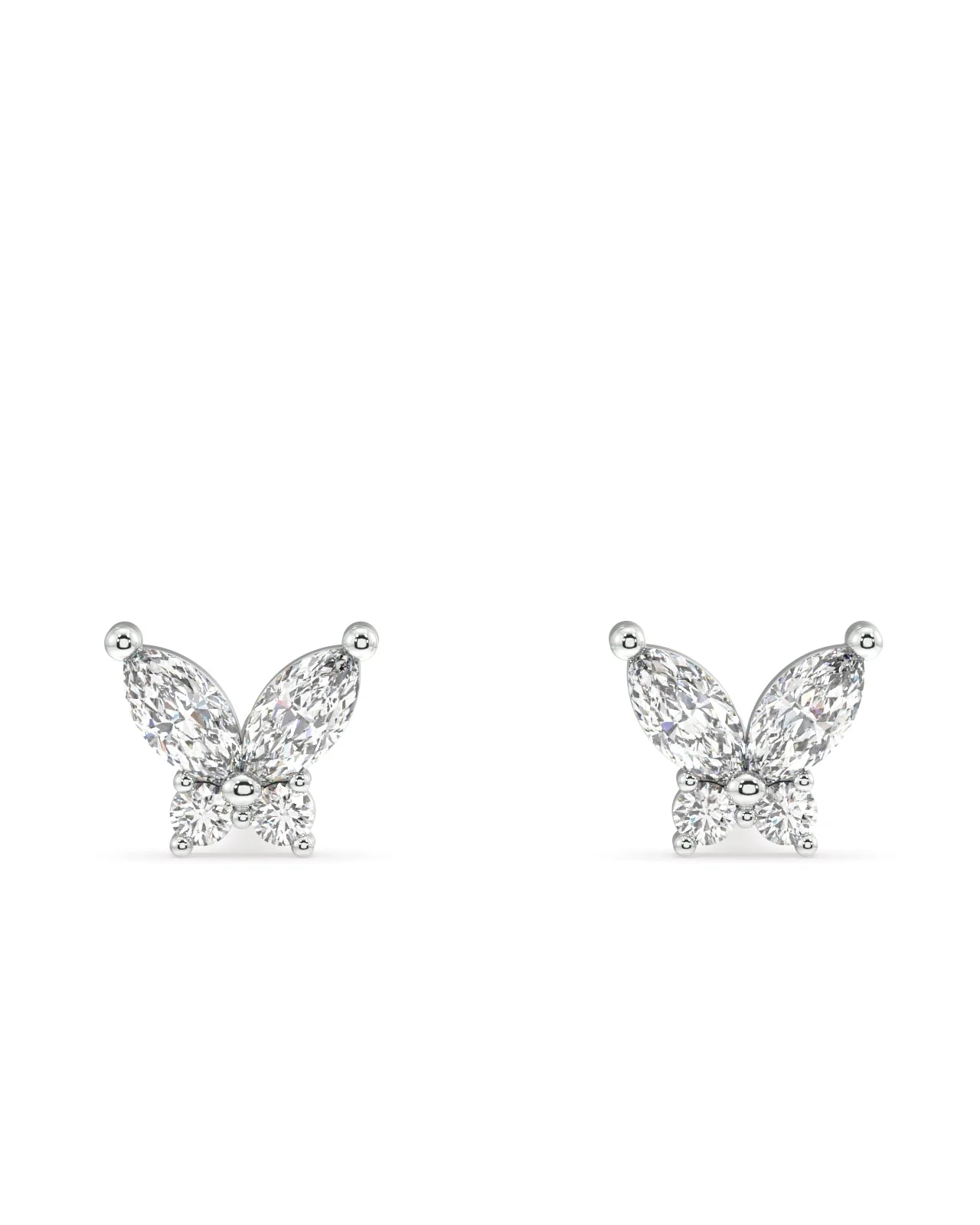 Zirconia Butterfly Stud Earrings - Image 6
