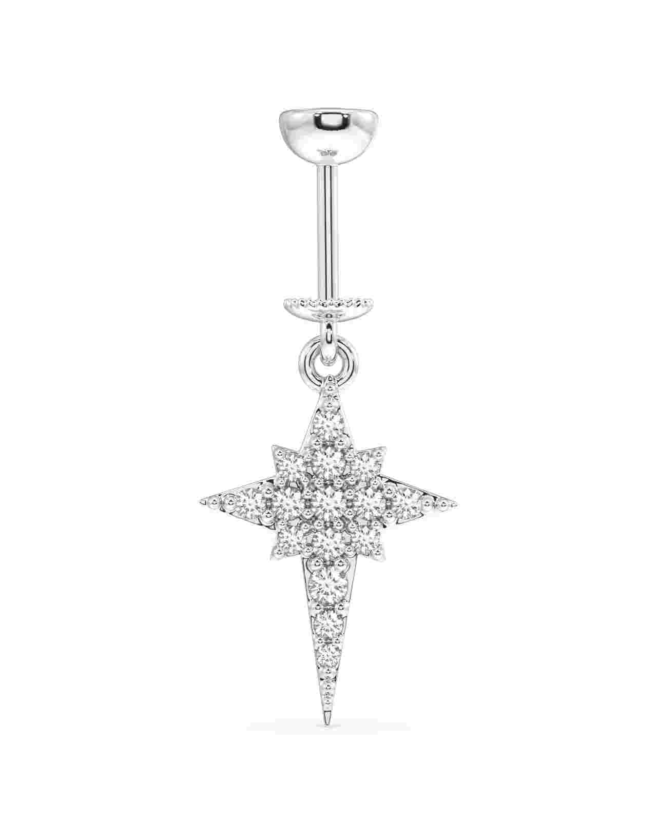 Elongated Star Helix Hanging Earrings - Image 3